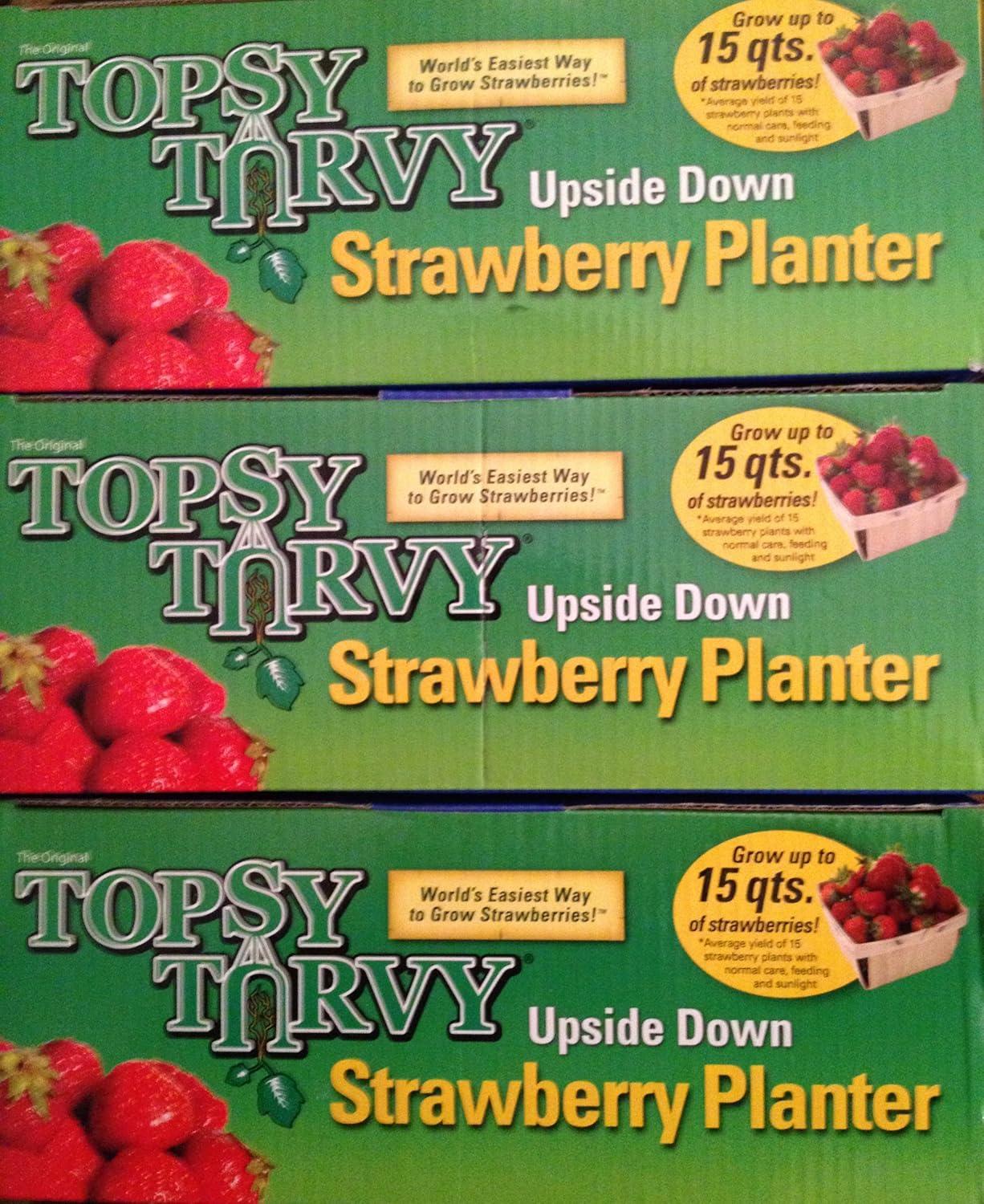 Modern Hanging Upside Down Strawberry Planter for Patio and Balcony