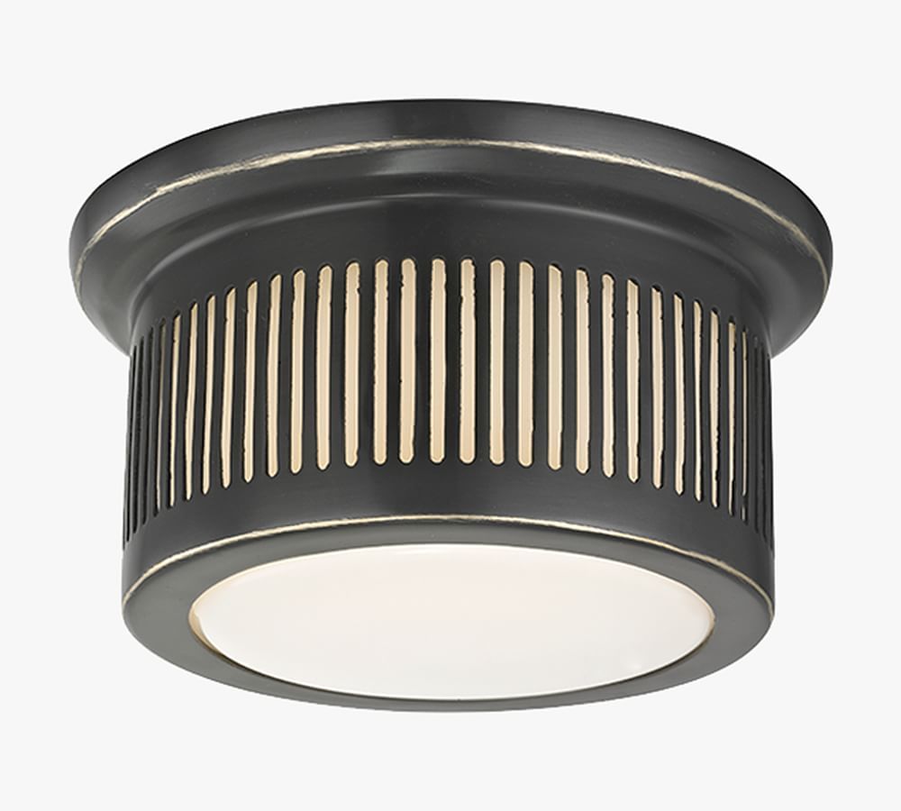 Solara Old Bronze Opal Glass LED Flush Mount