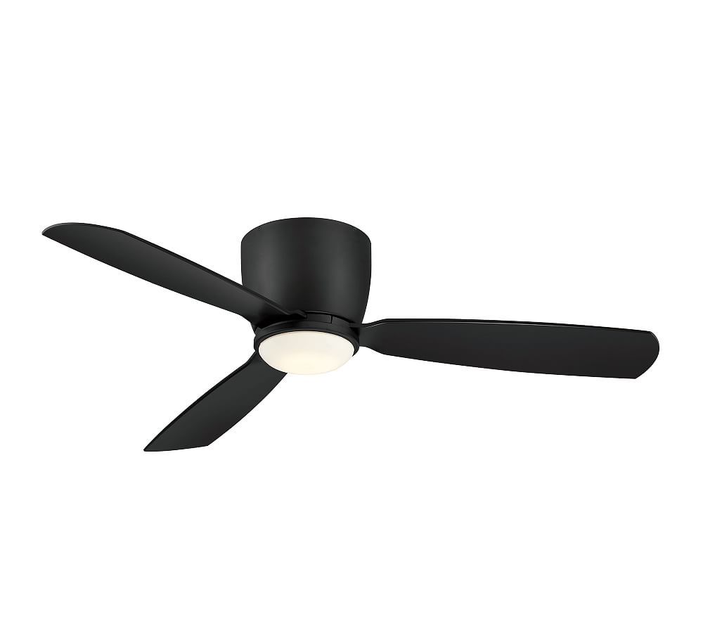 Embrace 44" Black Low Profile LED Ceiling Fan with Remote