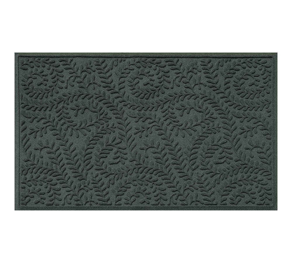 Evergreen Leaf-Patterned 3' x 5' Outdoor Polypropylene Doormat