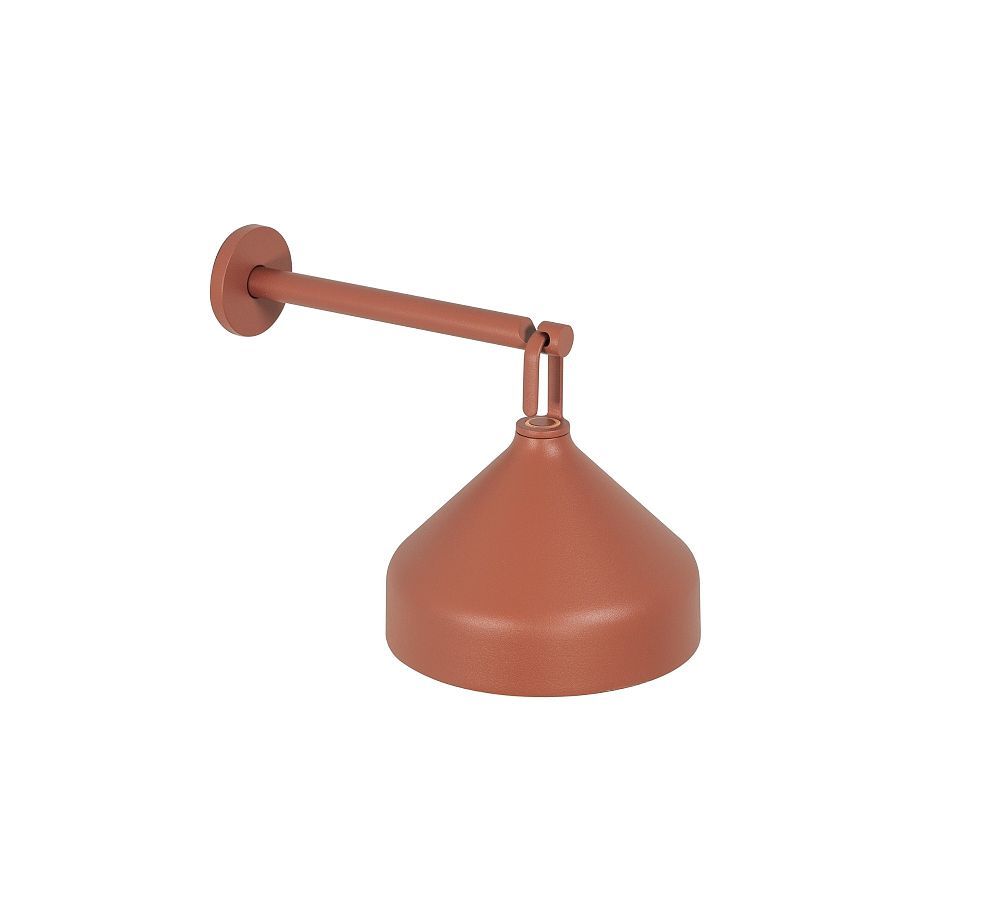 Terracotta Dimmable Battery-Powered Aluminum Wall Lamp