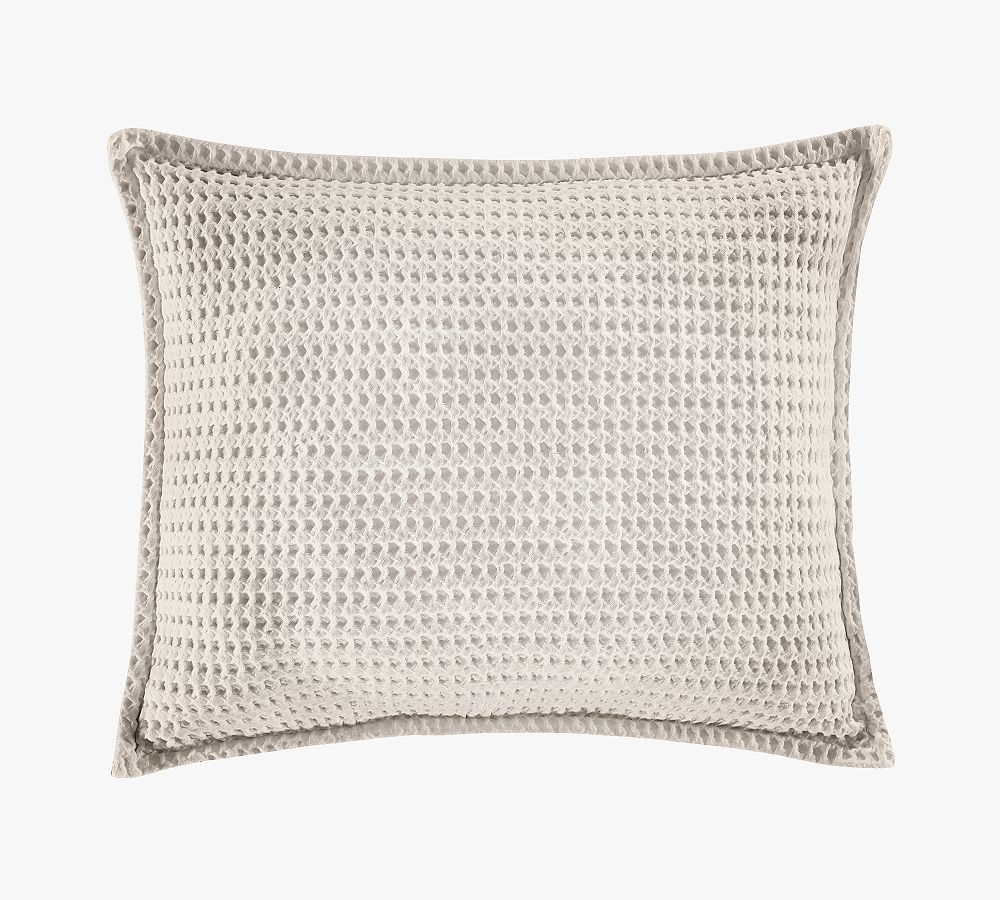 Sand Cotton Waffle Weave Standard Sham
