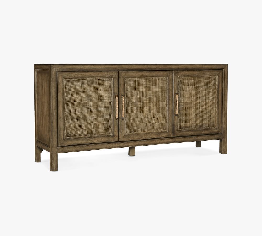 Transitional Sundance Large Brown Rattan Media Console