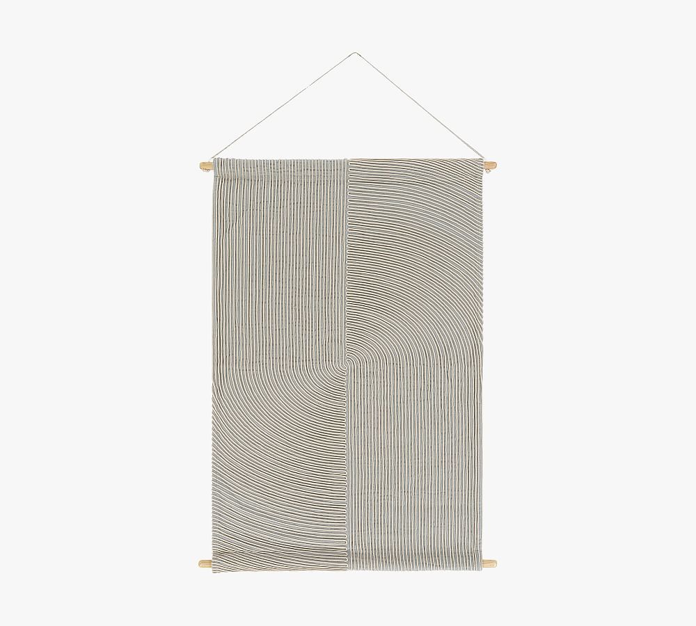 Gemma 24''x36'' Handwoven Cotton Neutral Wall Art