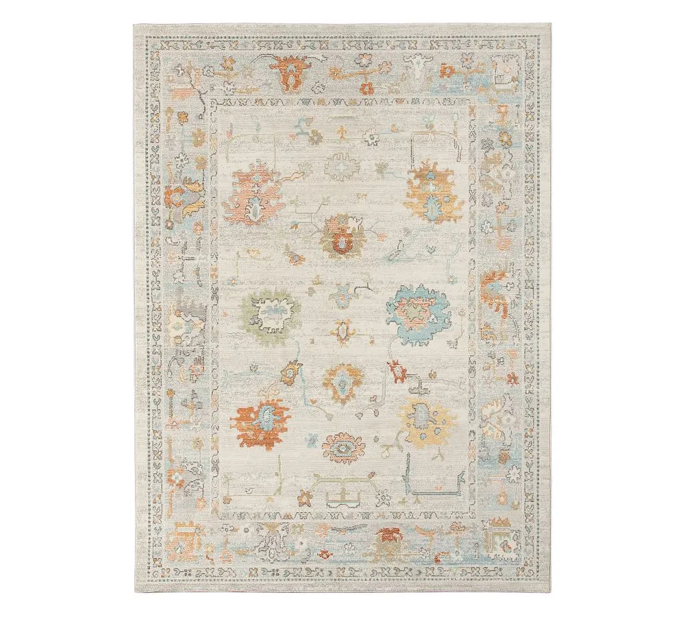 Viviane Beige Floral Reversible Outdoor & Indoor Rug, 8' x 10'