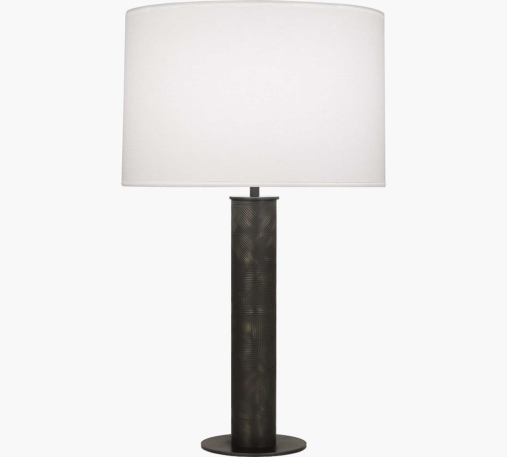 Deane 28.75'' Deep Patina Bronze Metal Table Lamp with White Shade