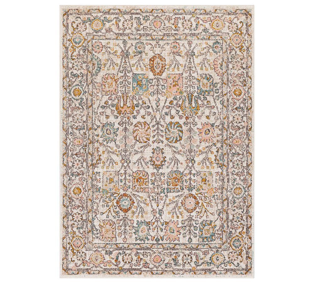 Grayson Square 6'7" x 9' Gray Synthetic Medium Pile Rug