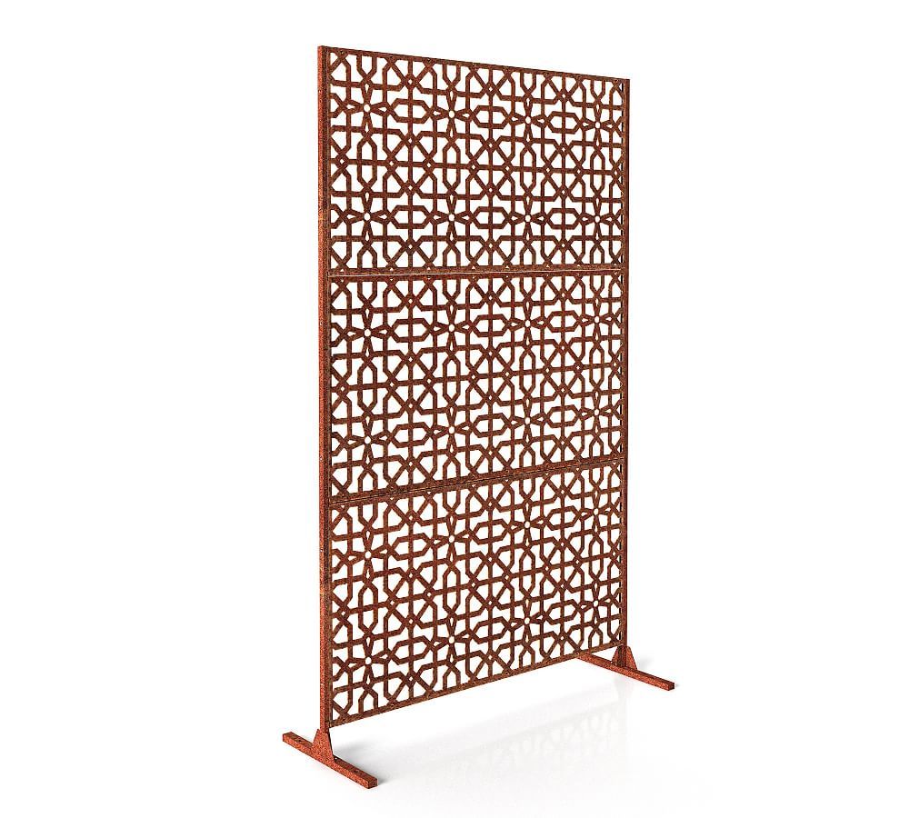 Corten Steel Urban Oasis 45"x76" Weathered Privacy Screen
