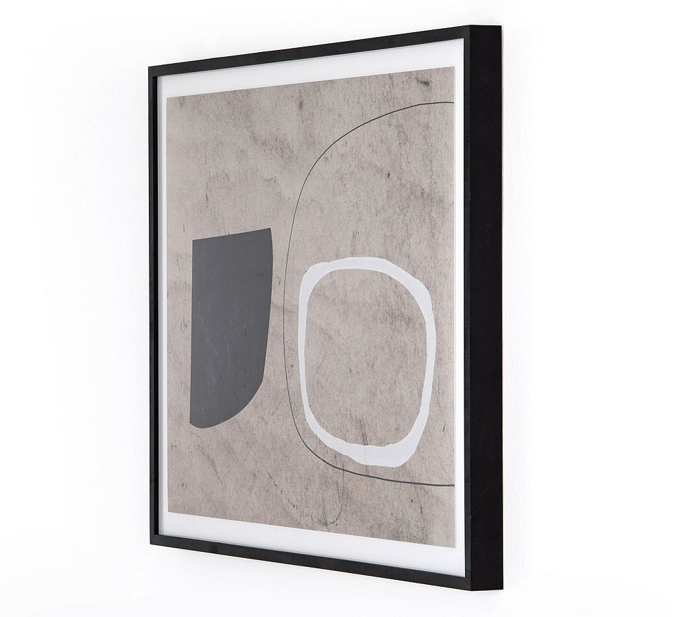 Modern Black Maple Framed Abstract Print, 32" x 24"