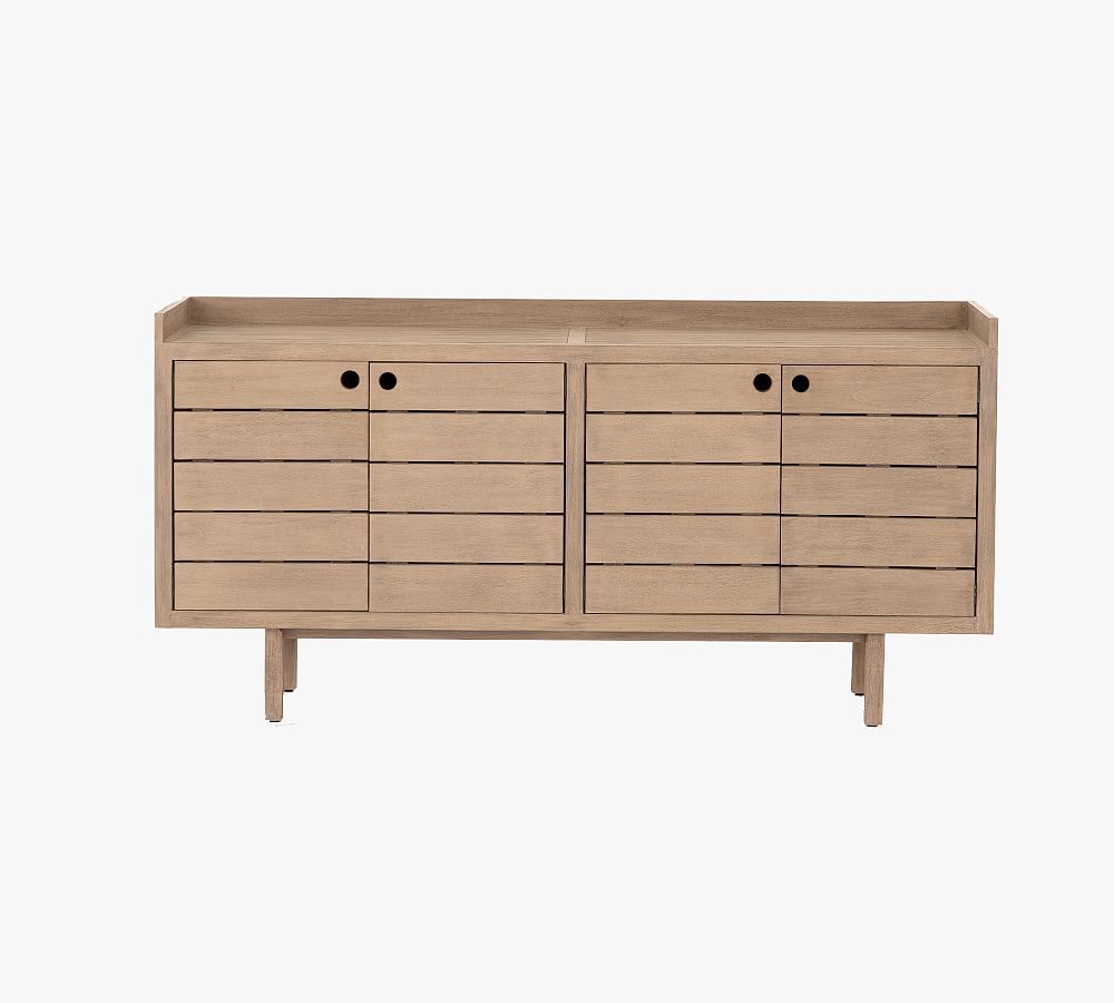 Lula 70'' Washed Brown Teak Modern Outdoor Buffet