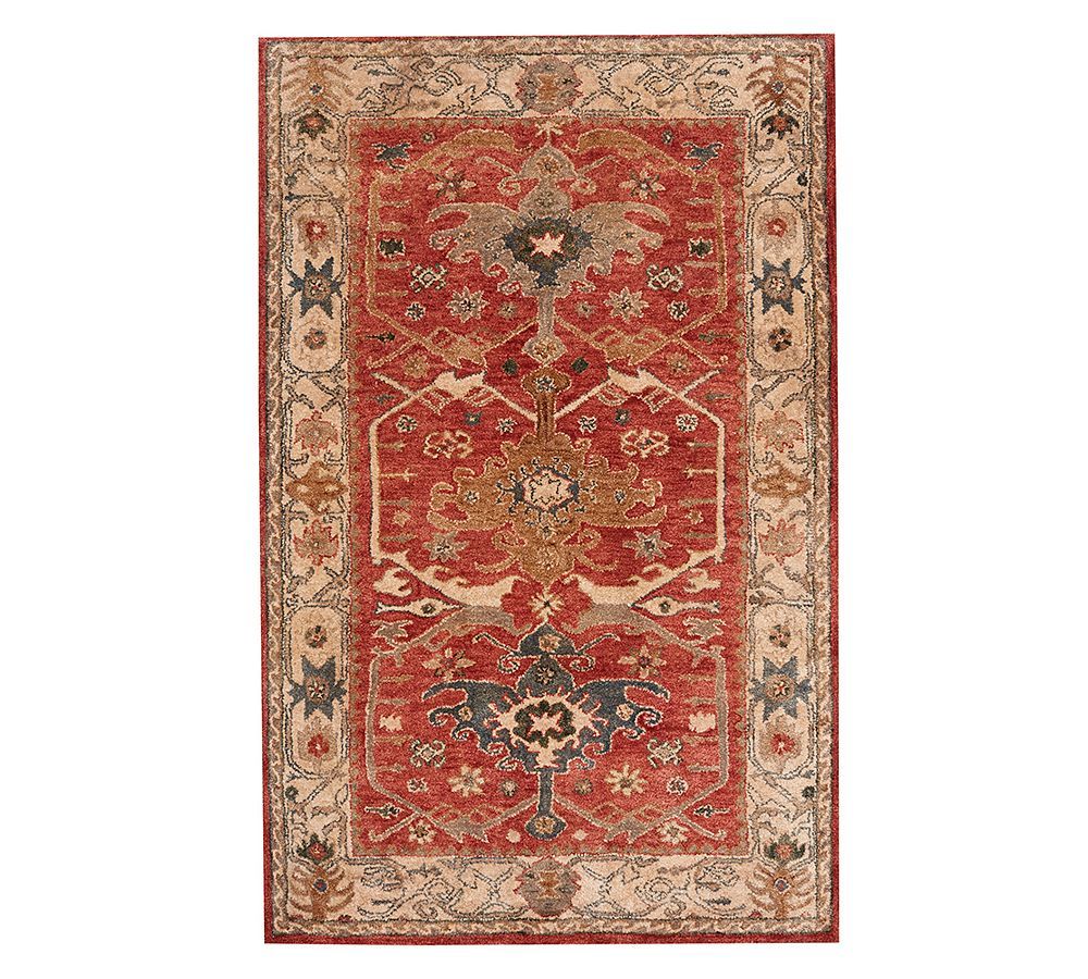 Channing Red Multi Persian-Style Hand-Tufted Wool Rug