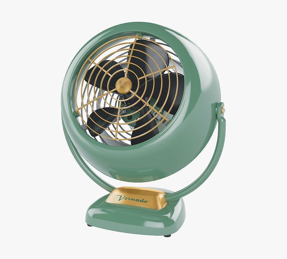 Retro Green 9.8" Metal Floor-Standing Vortex Air Circulator