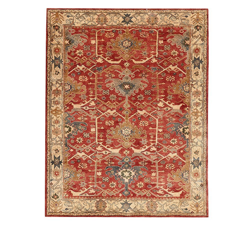 Channing Red Multi Persian-Style Hand-Tufted Wool Rug, 9' x 12'