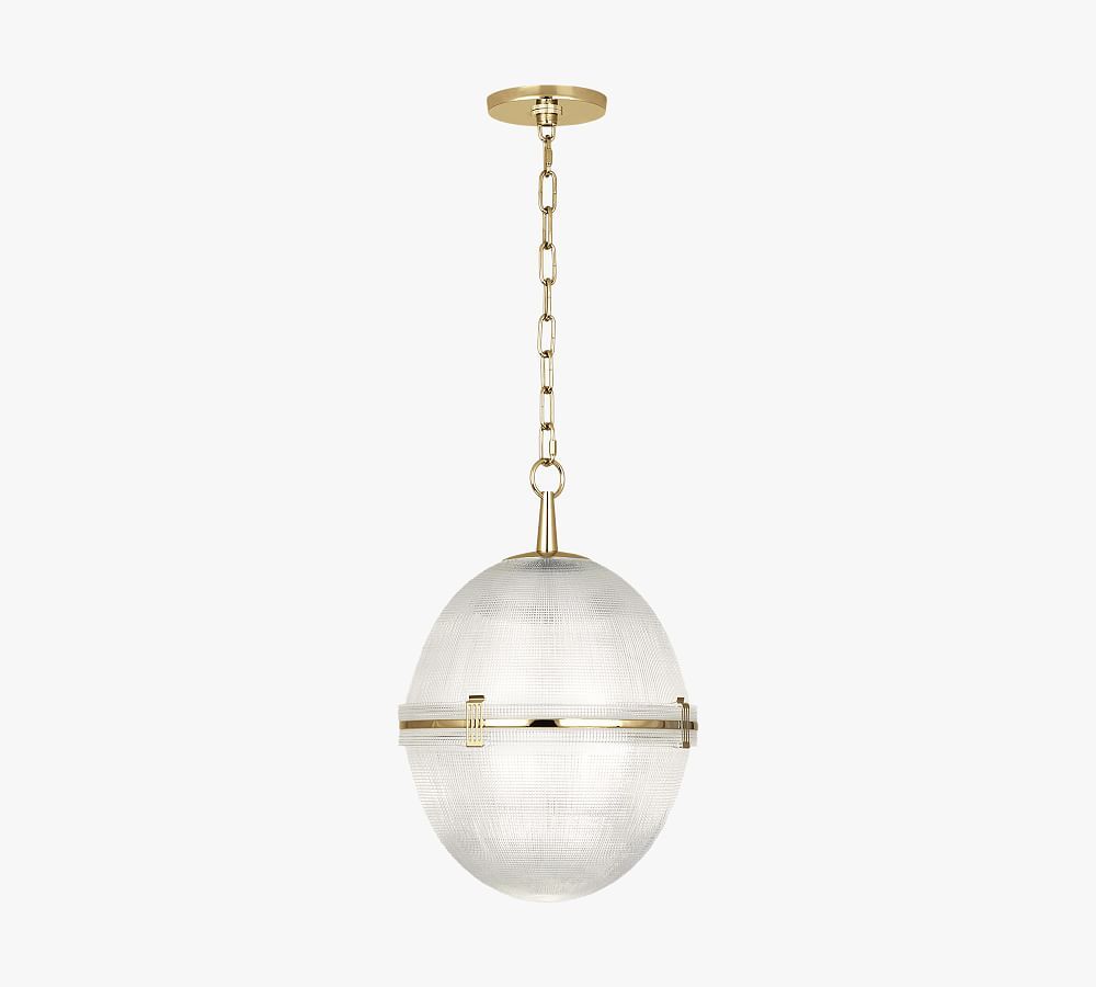Dawn Brighton 19" Modern Brass & Glass Globe Pendant
