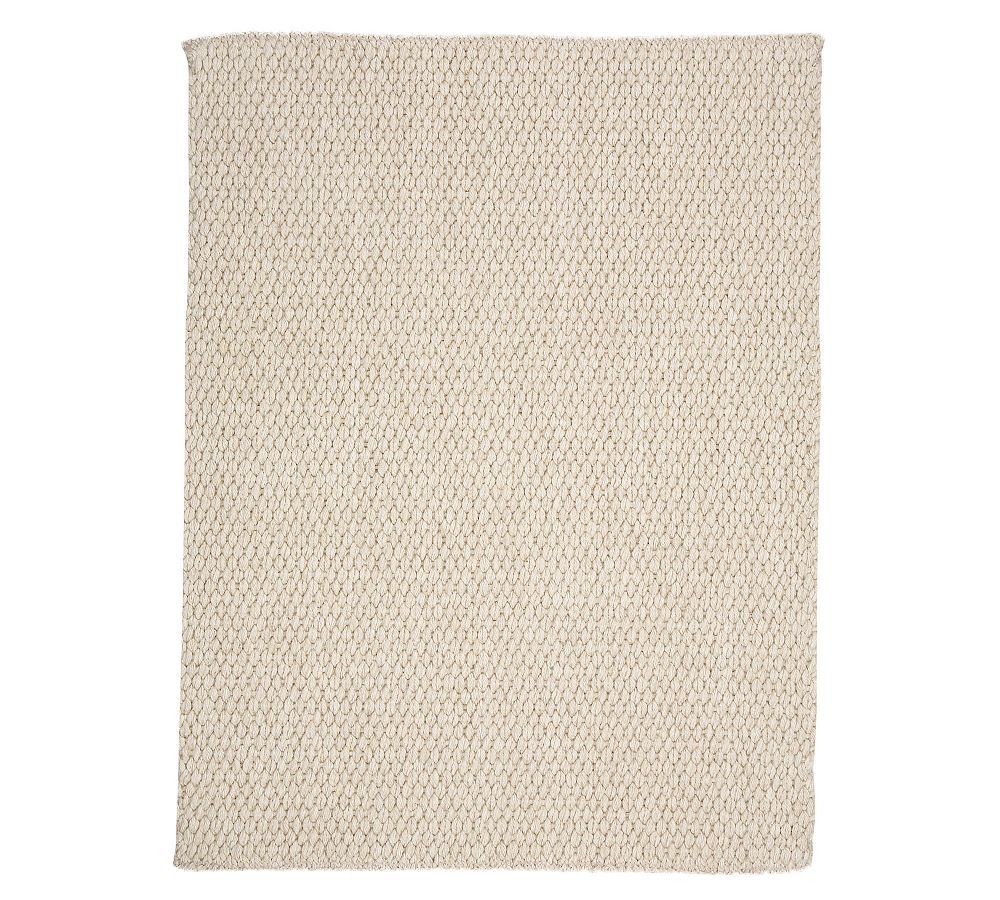 Handwoven Cream Wool and Synthetic Flatweave Rug, 3' x 5'