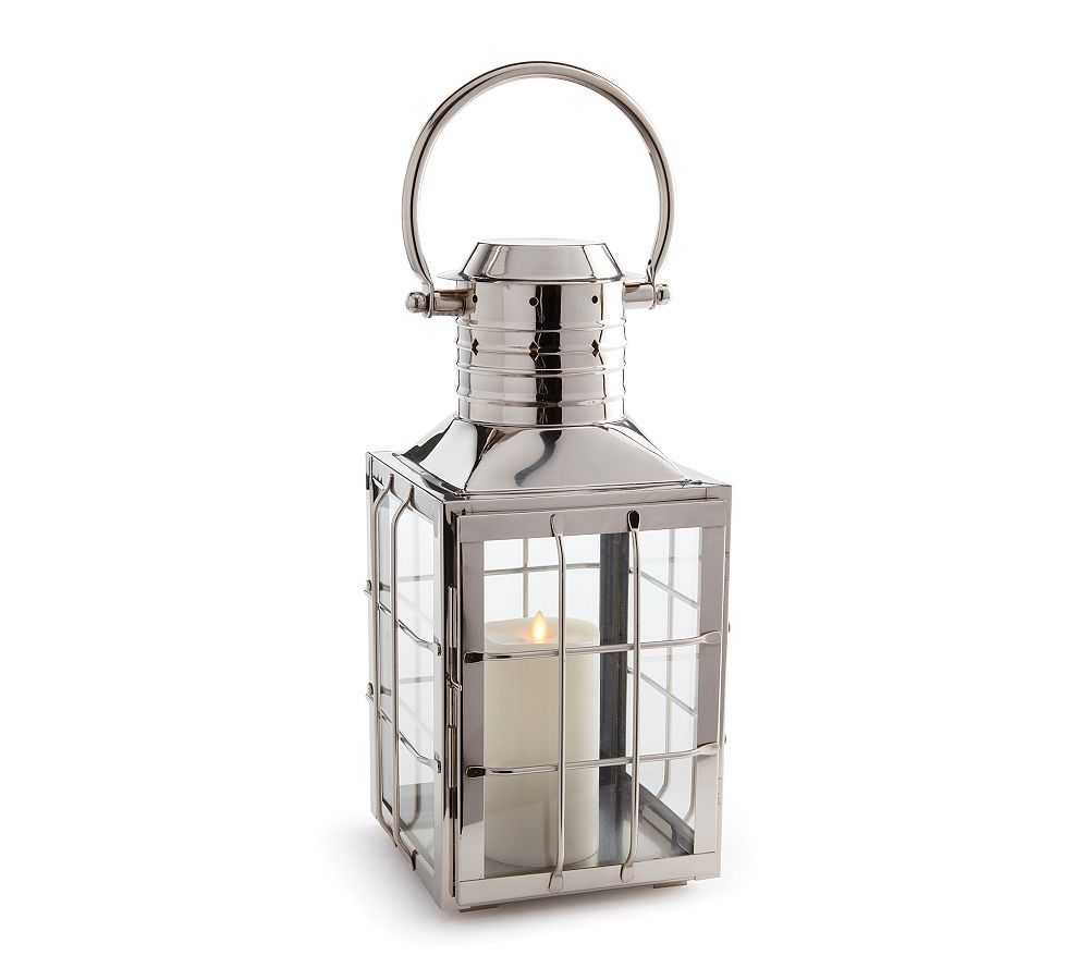 Nantucket Maritime 17.5" Silver Tabletop & Hanging Lantern