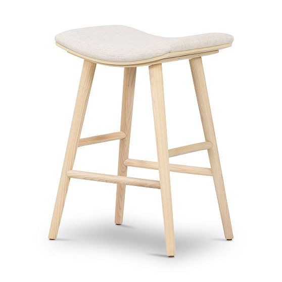 Essence Natural Solid Wood Saddle Style Counter Stool