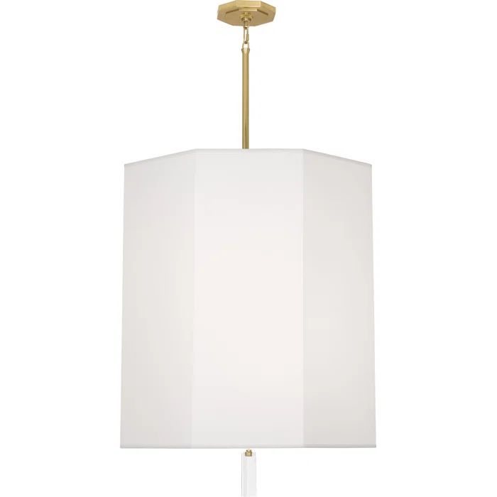 Elegant Modern Brass 6-Light Drum Chandelier with Crystal Accents