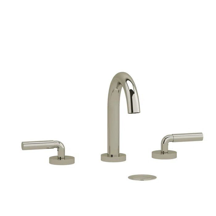 Elegant Urban Nickel Widespread Lavatory Faucet with Dual Handles