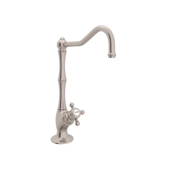 Classic Elegance 9" Polished Nickel Deck Mounted Kitchen Faucet