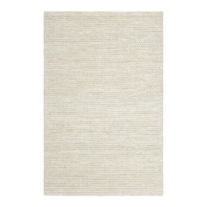 Transitional Hand-Knotted Beige Cotton Area Rug, 9' x 12'