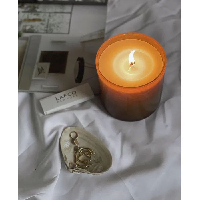 Amber Black Vanilla Soy Scented Jar Candle - 4"x4"