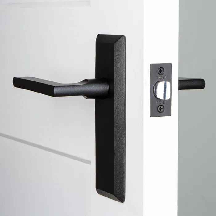 Matte Black Iron Rectangular Dirk Lever Door Handle