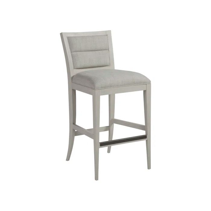 Gray Wood and Acrylic Modern Bar Stool