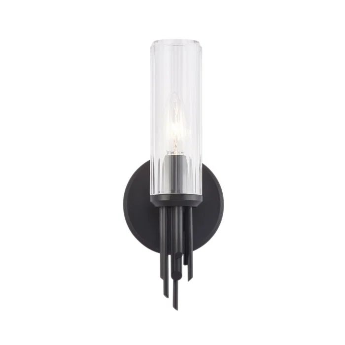 Torres Modern Brutalist Black Iron Dimmable Vanity Light