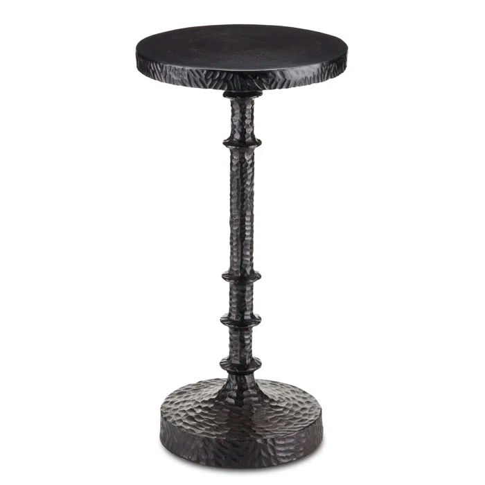 Gallo Round Black and Bronze Accent Table