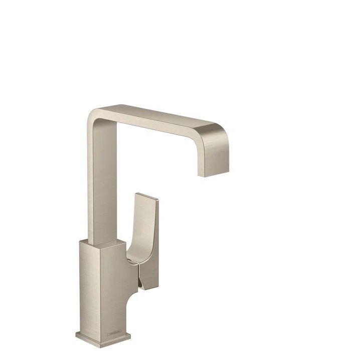 Sleek European Brushed Nickel Single Hole Bathroom Faucet