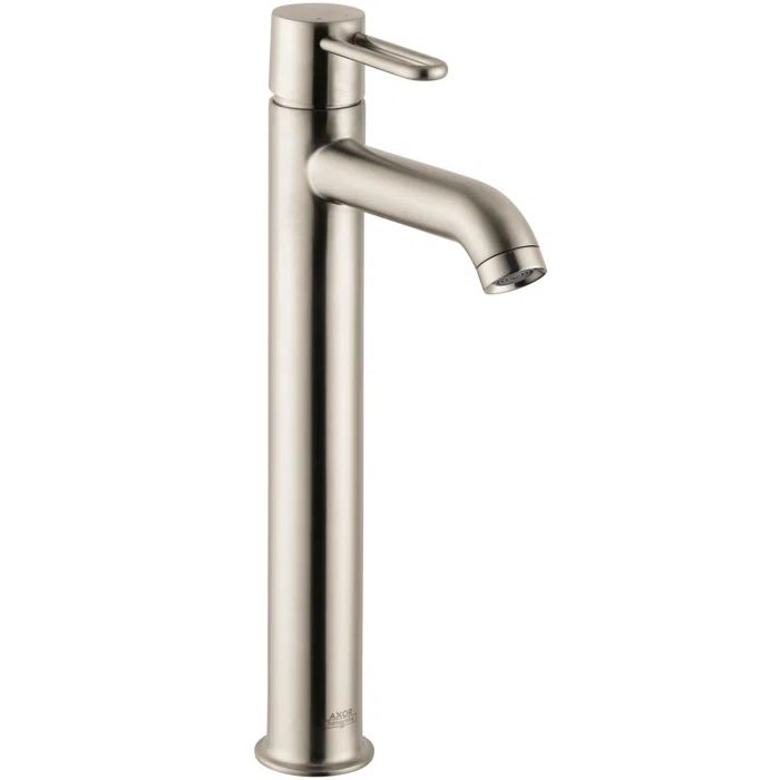 Eco-Friendly Brushed Nickel Vessel Bathroom Faucet with Drain Assembly