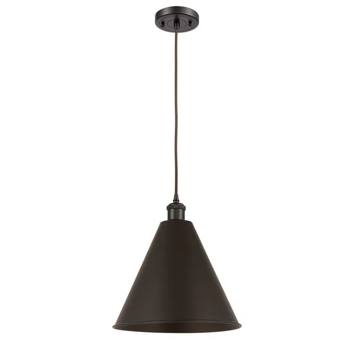 Ballston Cone 18.75" Polished Nickel Mini Pendant Light