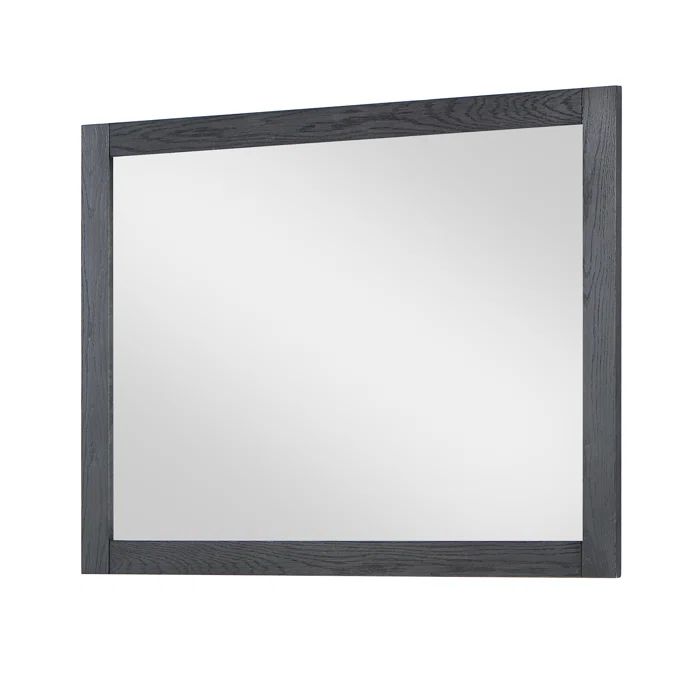 Ivy 48" Rectangular Dark Wood Bathroom Wall Mirror