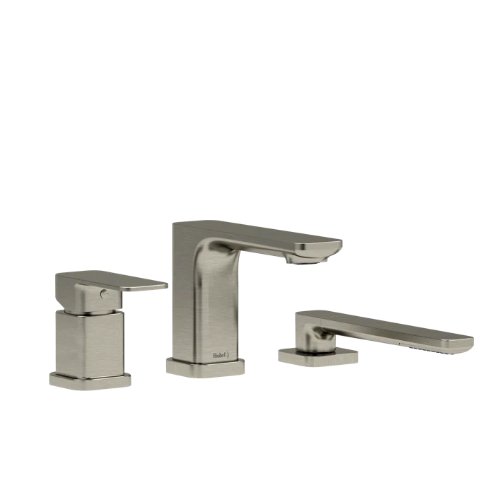 Modern Black Nickel Brass Deck Mounted Widespread Faucet