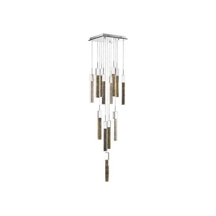 Glacier Avenue Chrome 13-Light LED Crystal Pendant