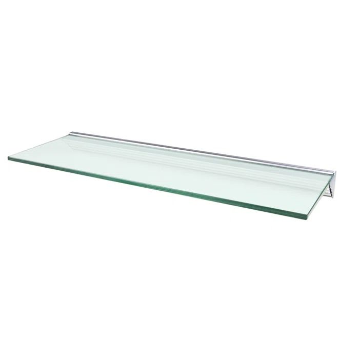 Glacier 24" Opaque Tempered Glass Modern Floating Wall Shelf