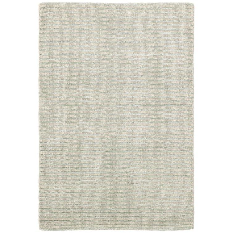 Ocean Stripe Hand-Knotted Wool and Viscose 6' x 9' Rug