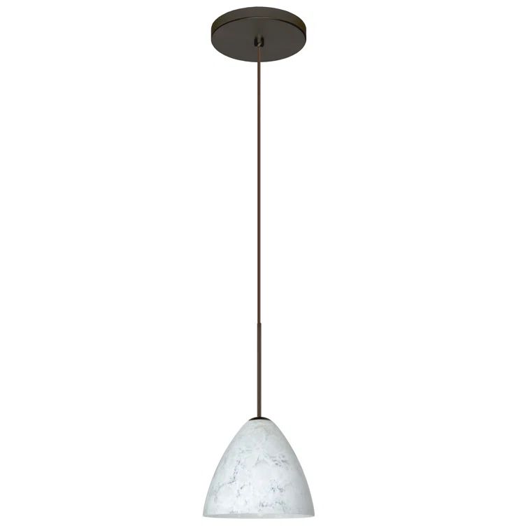 Mia Bronze Mini Pendant Light with Carrera Glass