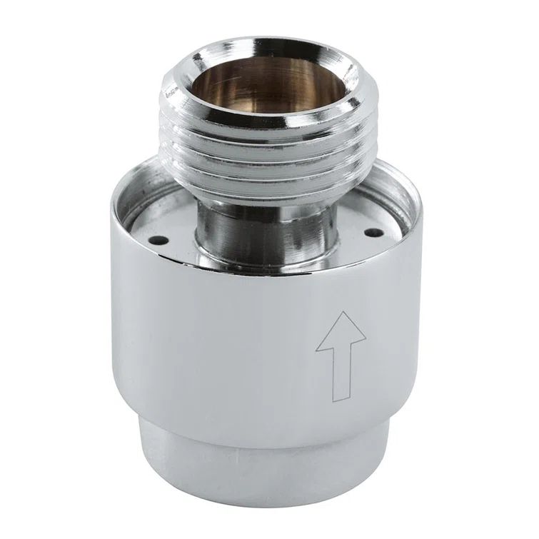 Gold and Chrome 1/2-Inch Handheld Shower Inline Vacuum Breaker