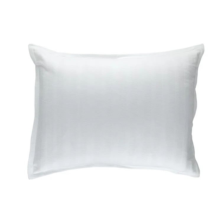 White Cotton Luxe Euro Lumbar Throw Pillow