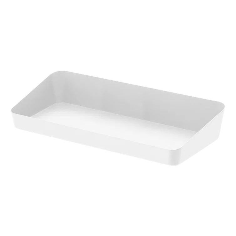 White Powder Coated Steel Large Vanity Tray