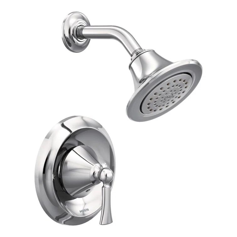 Classic Distressed Bronze Wall-Mounted Shower Trim Kit, Chrome Finish