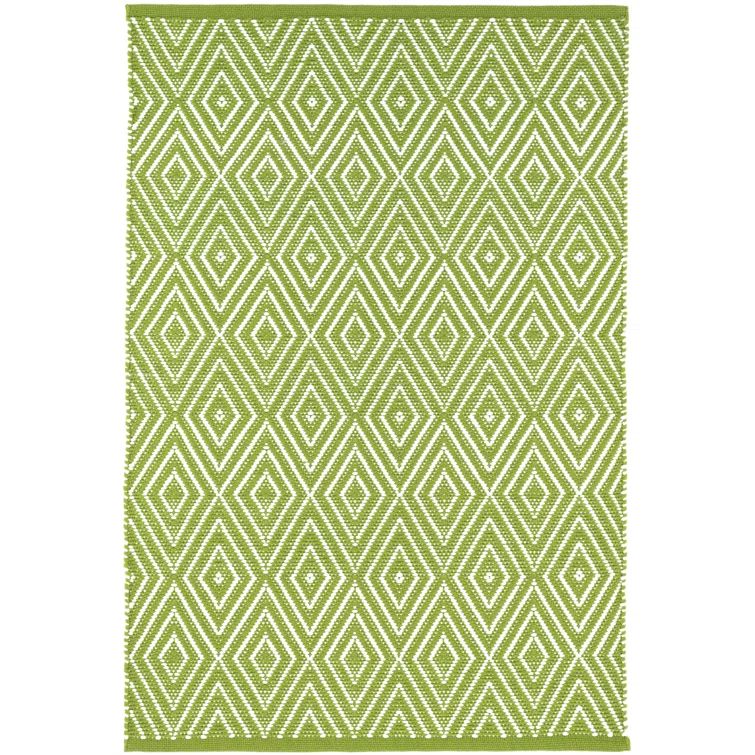 Sprout White Diamond Reversible Indoor/Outdoor Rug 2' x 3'