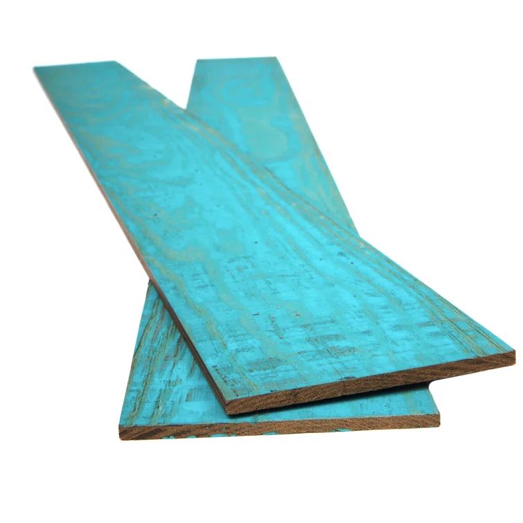 Tiffany Blue Thermally-Modified Pine Barn Wood Wall Planks, 4 ft, 6-Pack