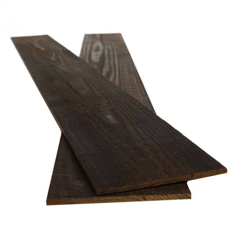 Ebony Pine 4 ft. Distressed Barn Wood Wall Planks (6-Pack)