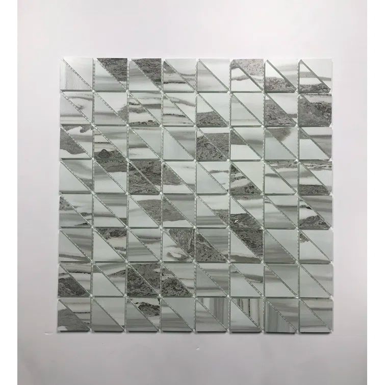 Musico 12'' x 12'' Gray Matte Glass Mosaic Tile