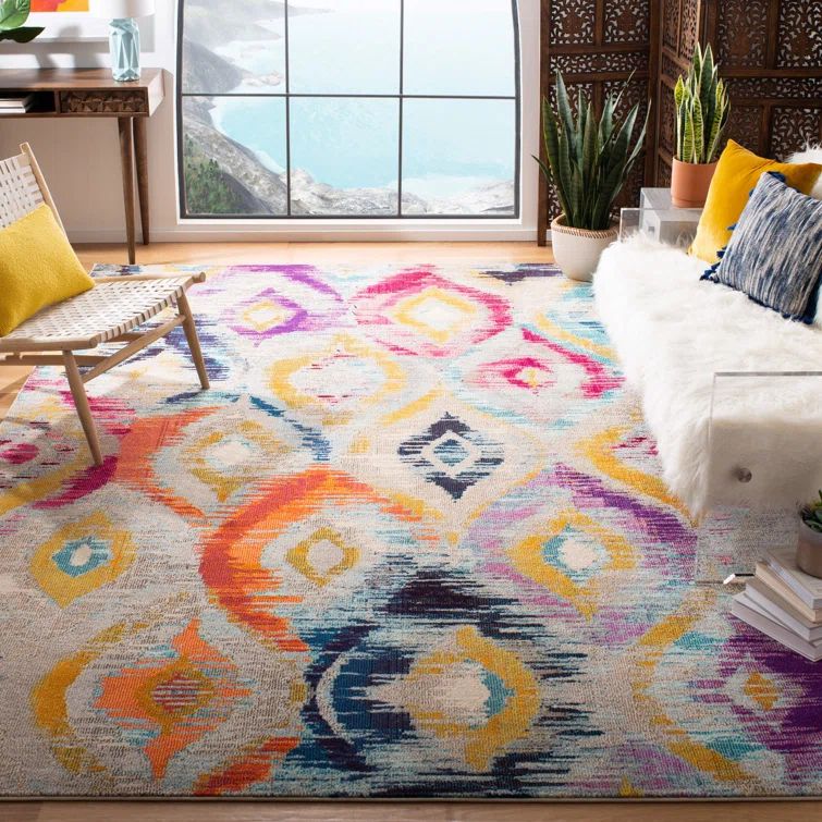 Monaco Multi-Color Geometric Pattern Area Rug