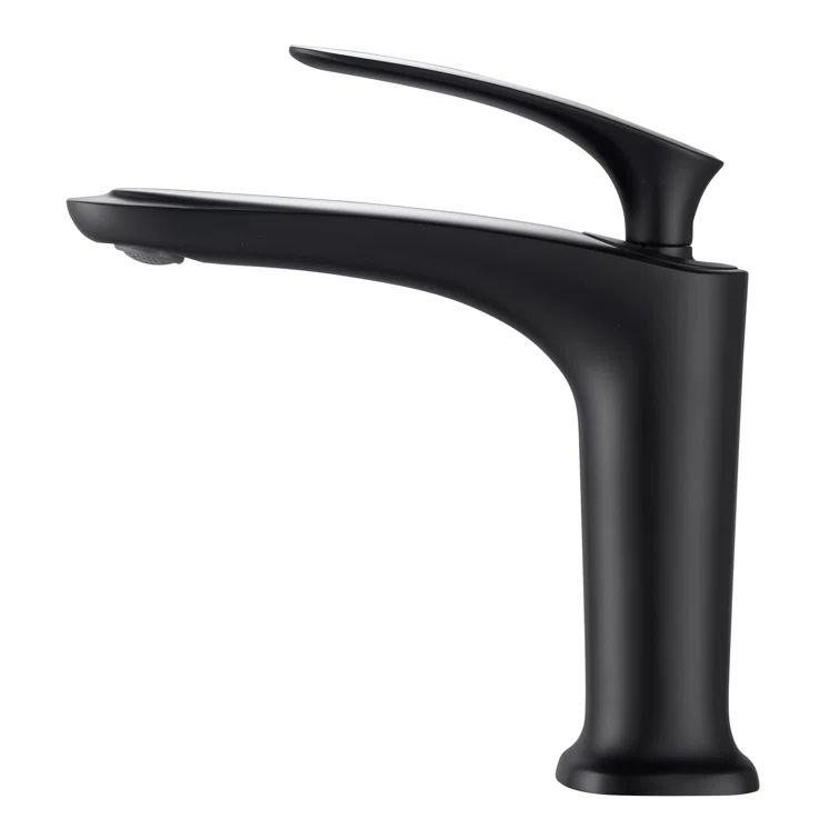 Brianna Matte Black Single Hole Bathroom Faucet