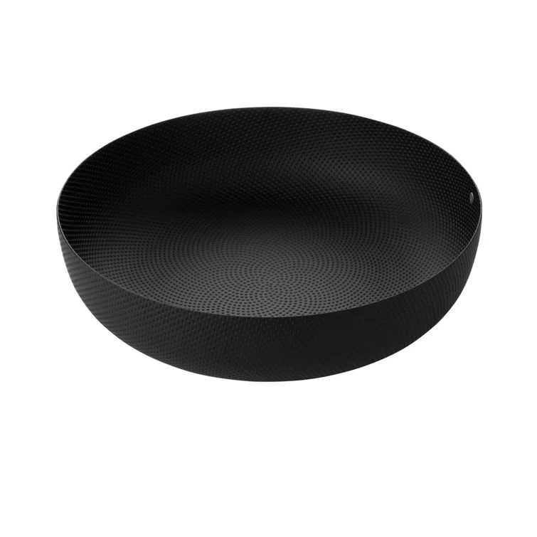 Alessi Textures & Colours Epoxy Resin Round Basket, 11.42", Black